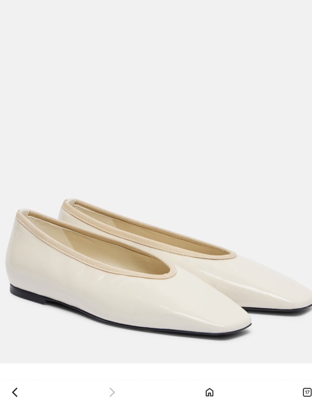 TOTEME  Patent Leather Ballet Flats